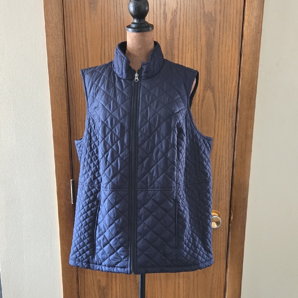 Croft & Barrow Navy Quilted Women's Vest